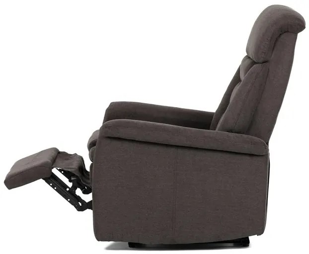 Relax fotel beépített elektromos vezérléssel, barna szövetkárpittal. TV-925 BR2