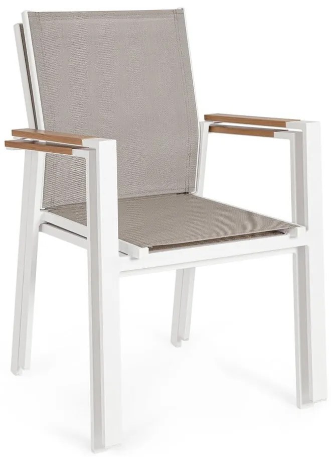 Fehér fém kerti szék szett 4 db-os Heta – Bizzotto