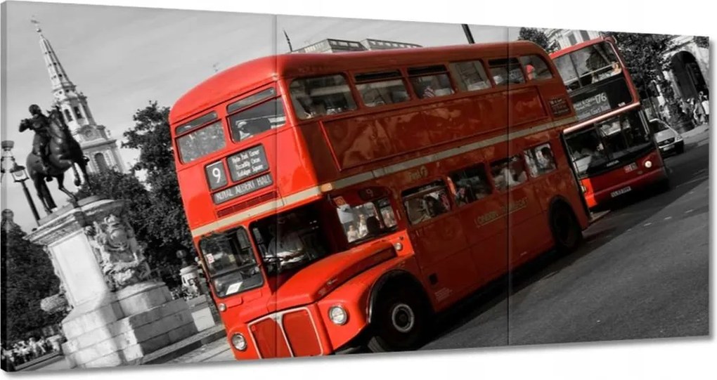 Vászonkép 120x60 Piros busz London