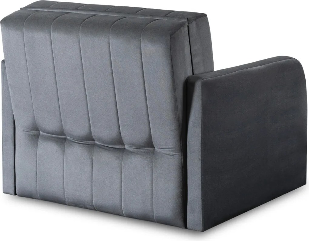 2 db-os szett, egyszemélyes ágyazható fotel szürke színben VERO