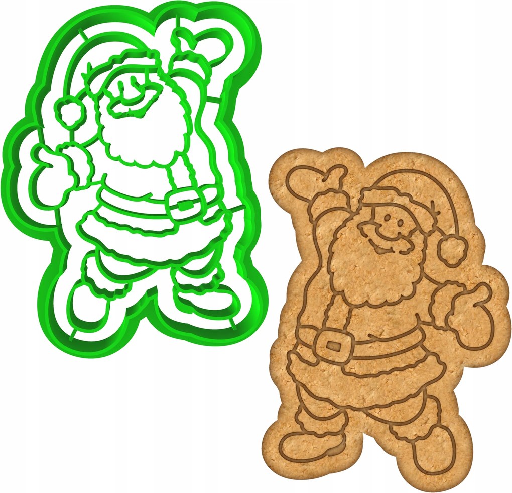 Karácsonyi Forma Mézeskalács lyukasztó Karácsony Mikulás 8cm