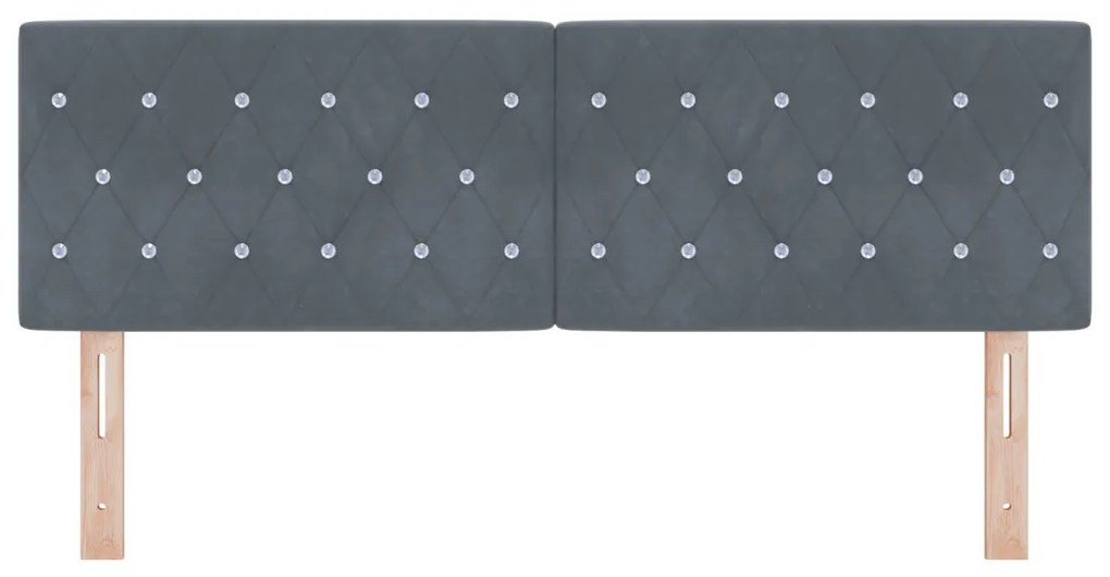 LED Fejtámla LED -es lámpákkal Sötétszürke 144 cm Bársony