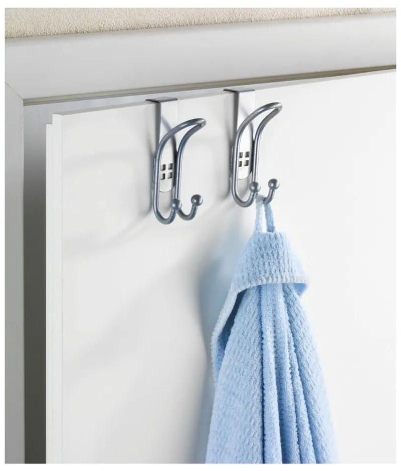 Door Hook 2 db-os ezüstszínű akasztó szett ajtóra - Wenko