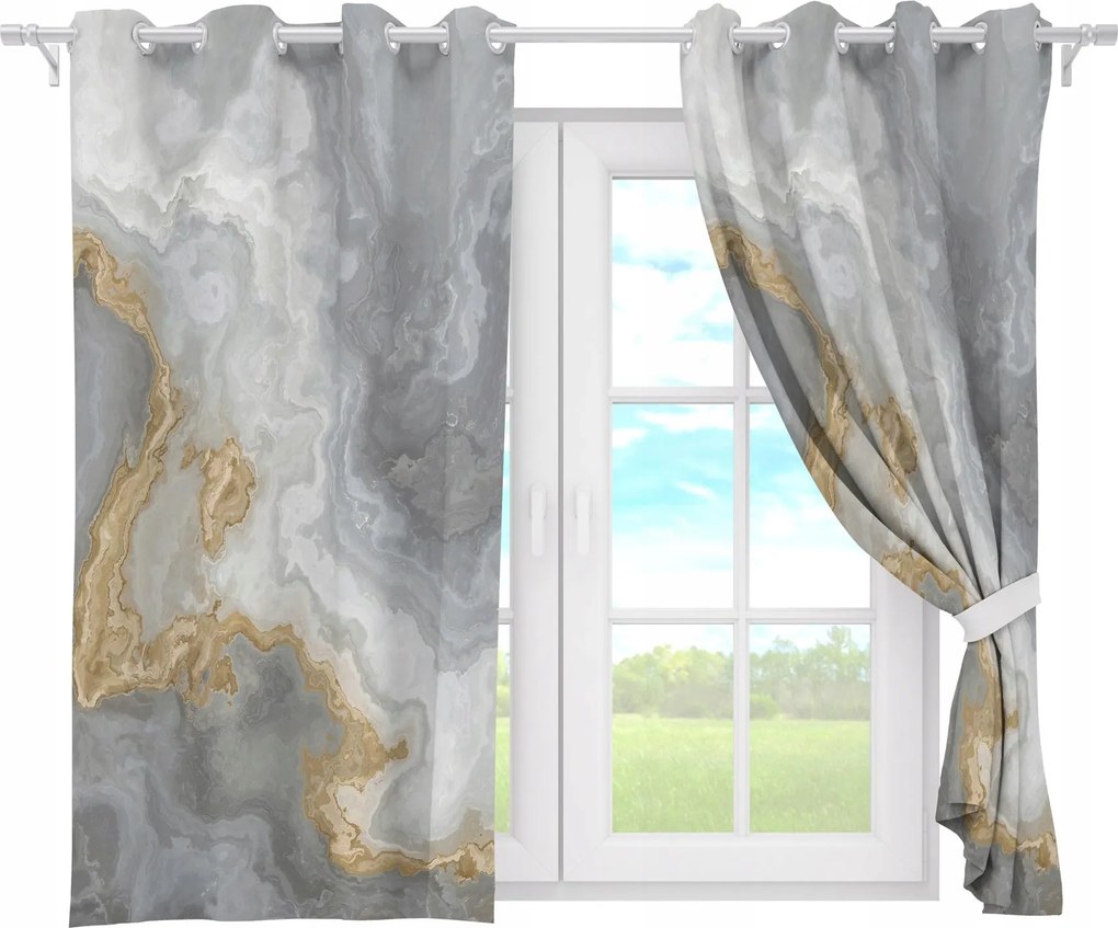 Függöny Kész Átvezetők Rövid 140x160 Átvezető Függöny Márvány 120