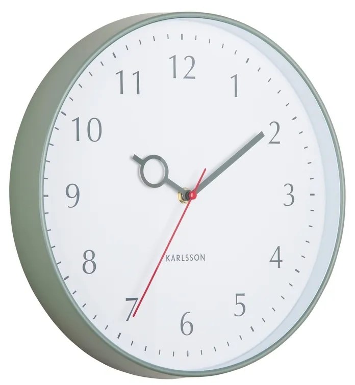 Karlsson 5992GR design falióra, zöld, átmérő 30 cm
