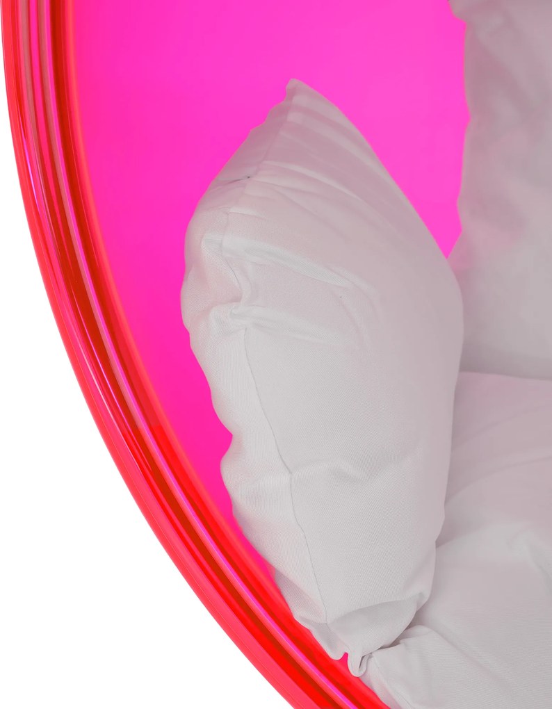 Függő fotel, rózsaszín/ezüst/fehér, BUBBLE TYP 1