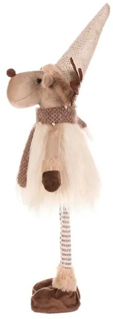 Karácsonyi dekoráció Álló szarvas, magasság 51 cm, bézs/barna