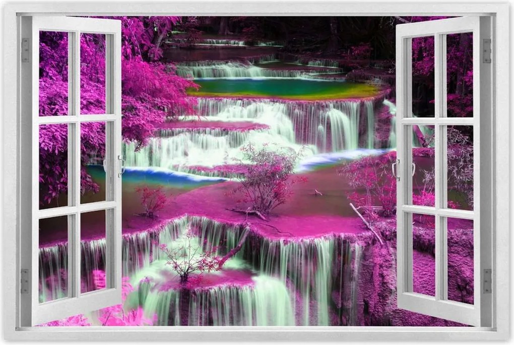 Poszterek 60x40 Lila vízesés