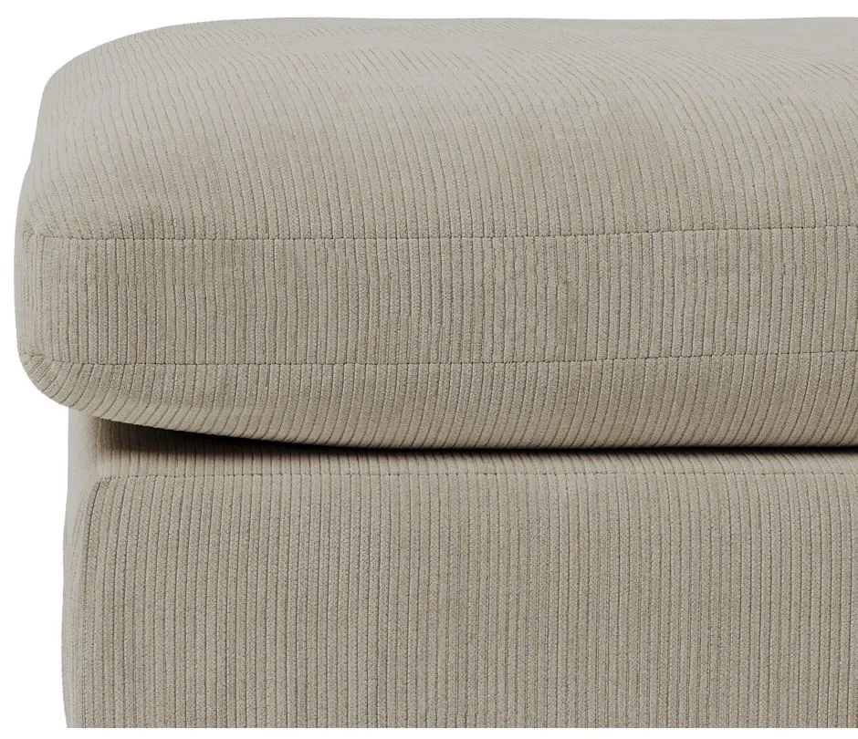 Krémszínű kordbársony textil lábtartó Comfy – Scandic