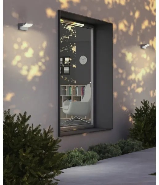 Redo 90584 - FLIP LED kültéri fali lámpatest, 20W, 230V, 3000K, IP54, antracit