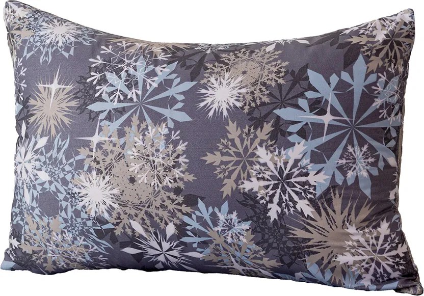 Mikroszálas párnahuzat SNOWFLAKE 50x70 cm, kékesszürke