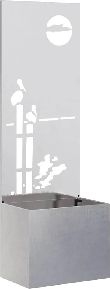 vidaXL Kertvédő vászon Ezüst 50 x 140 cm Rozsdamentes acél
