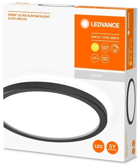 Ledvance - LED Dimmelhető mennyezeti lámpa ORBIS LED/15W/230V fekete