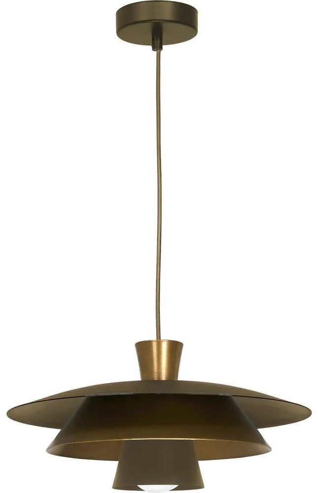 Csillár zsinóron PLATO 1xE27/15W/230V réz/arany