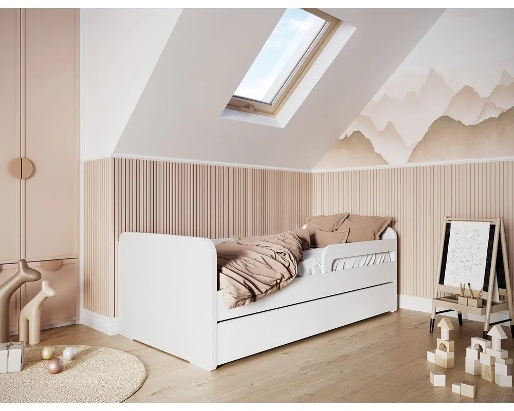 Fehér gyerekágy matraccal-ágyráccsal 80x160 cm Duuli – ELTAP