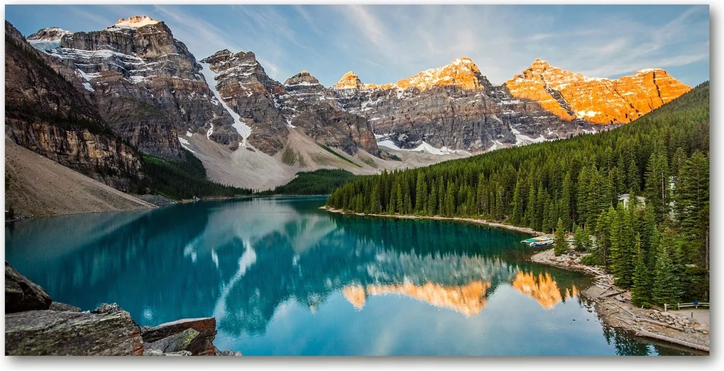 Fotó üvegkép Tó a hegyekben 140x70