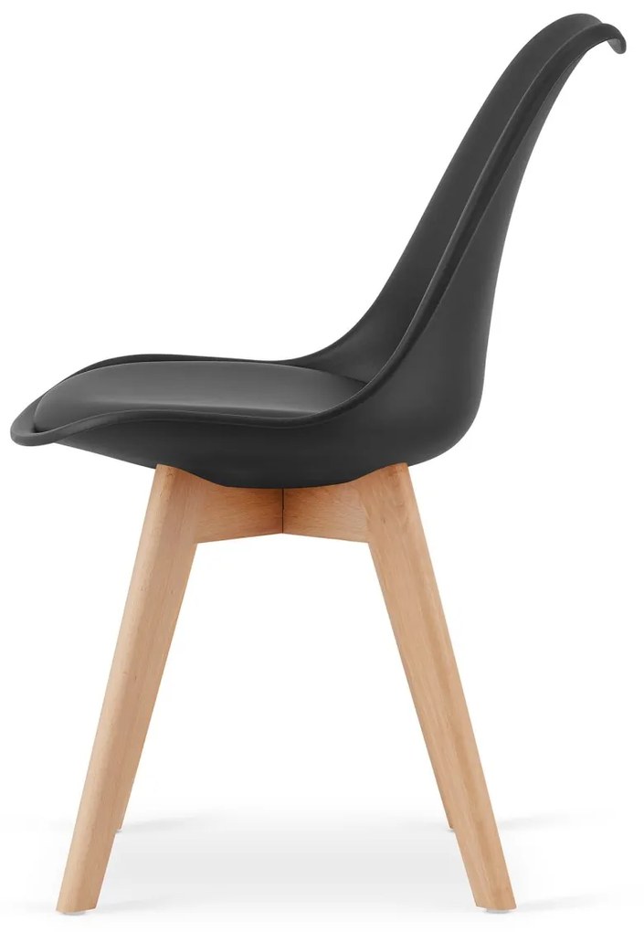 Fekete étkezőgarnitúra 1 + 4, MADO ARTISAN asztal 120x80 + BALI MARK szék fekete