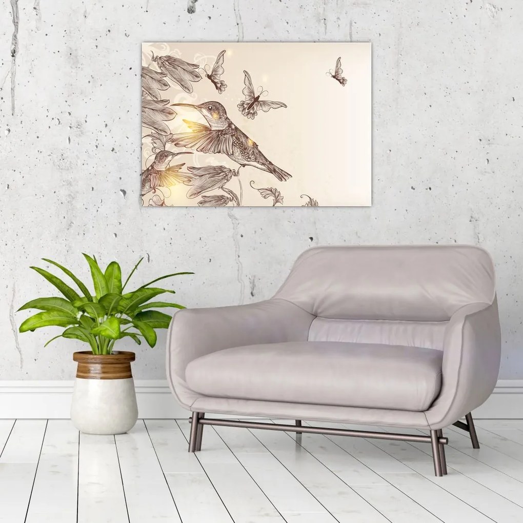 Kép - Kolibri (üvegen) (70x50 cm)