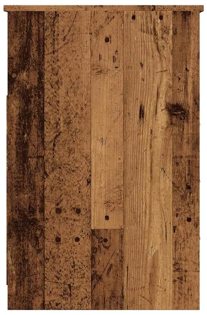 fiókos szekrény régi fa 40x50x76 cm gépelt fa