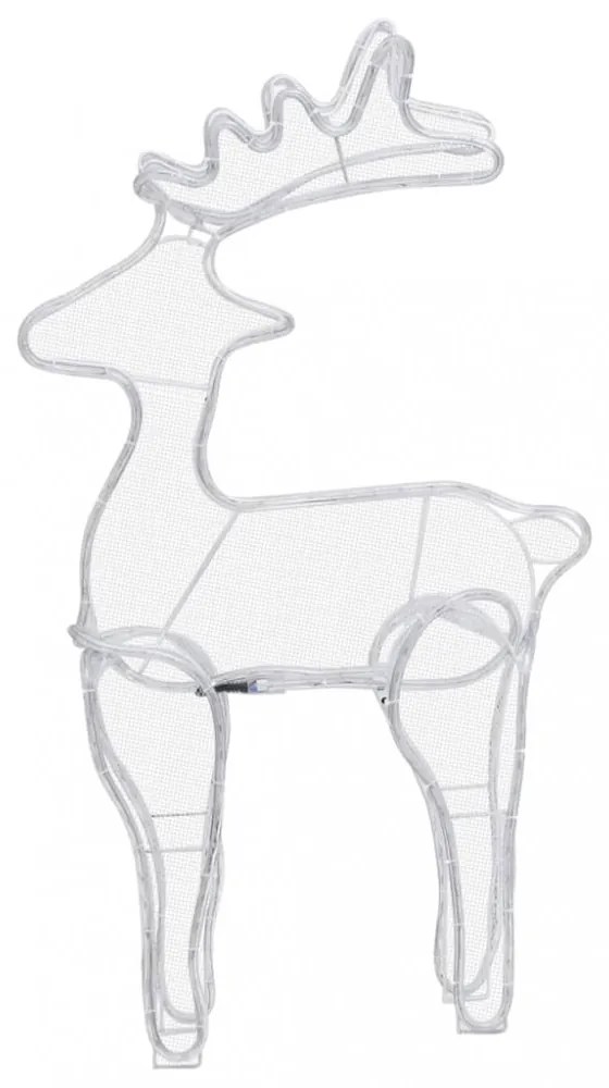 rénszarvasos karácsonyi dísz hálóval és 306 LED-del 60x24x89 cm