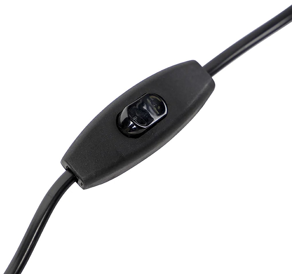 Asztali lámpa bronz bársony árnyékolóval, piros arannyal, 50 cm - Bruut