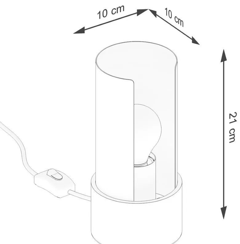 Fehér asztali lámpa (magasság 21 cm) Aurea – Sollux