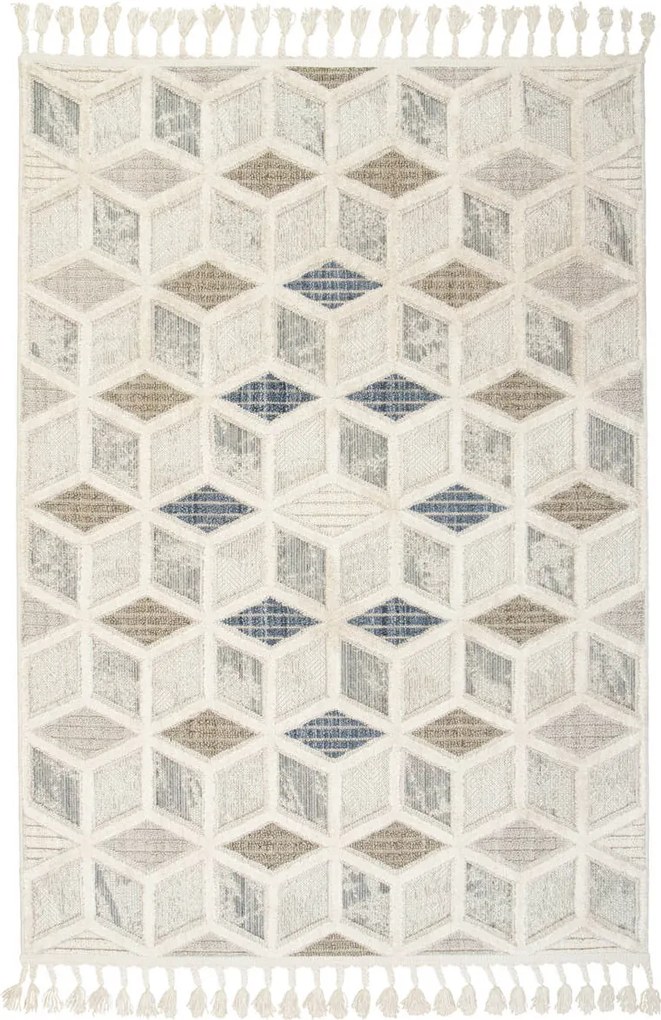 200x290 cm Rojtos Szőnyeg Rombusz Cubes 3D