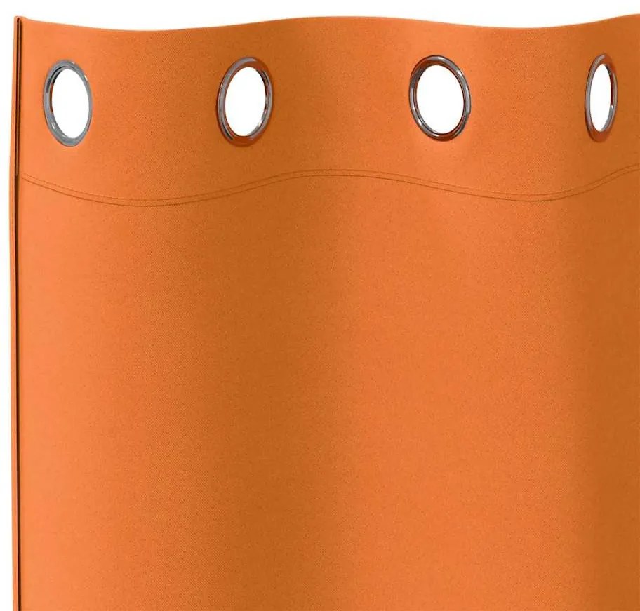 Függönyök 2 pcs Fényes narancssárga 175x140cm Poliészter