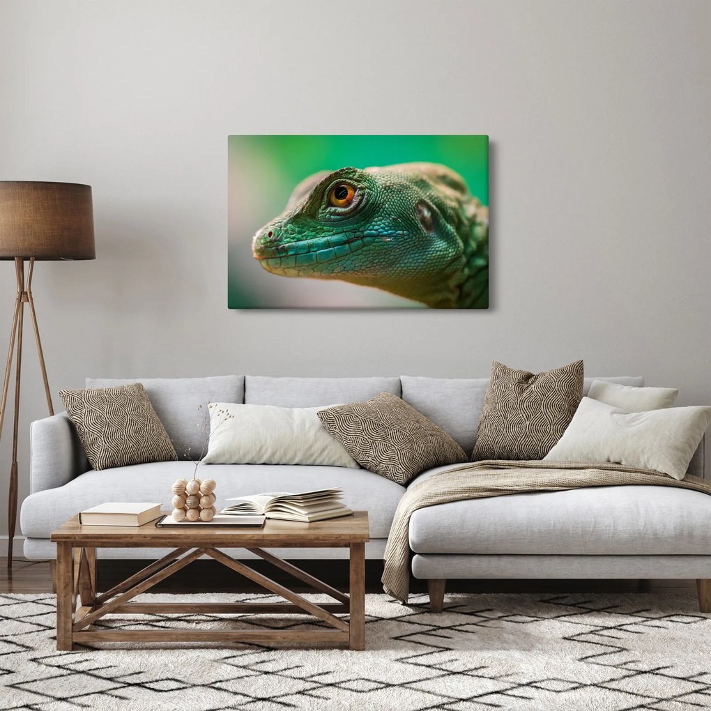 Részletes kép a gyíkról (90x60 cm)