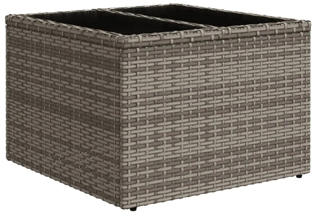 10 részes szürke polyrattan kerti ülőgarnitúra párnával