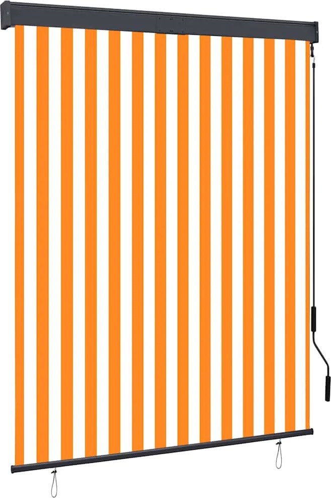 vidaXL fehér és narancssárga kültéri roló 140 x 250 cm