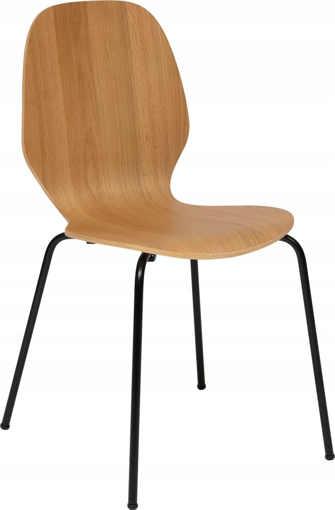 Étkezőszék bézs dió Ouro profilozott ülőfelület fém lábak