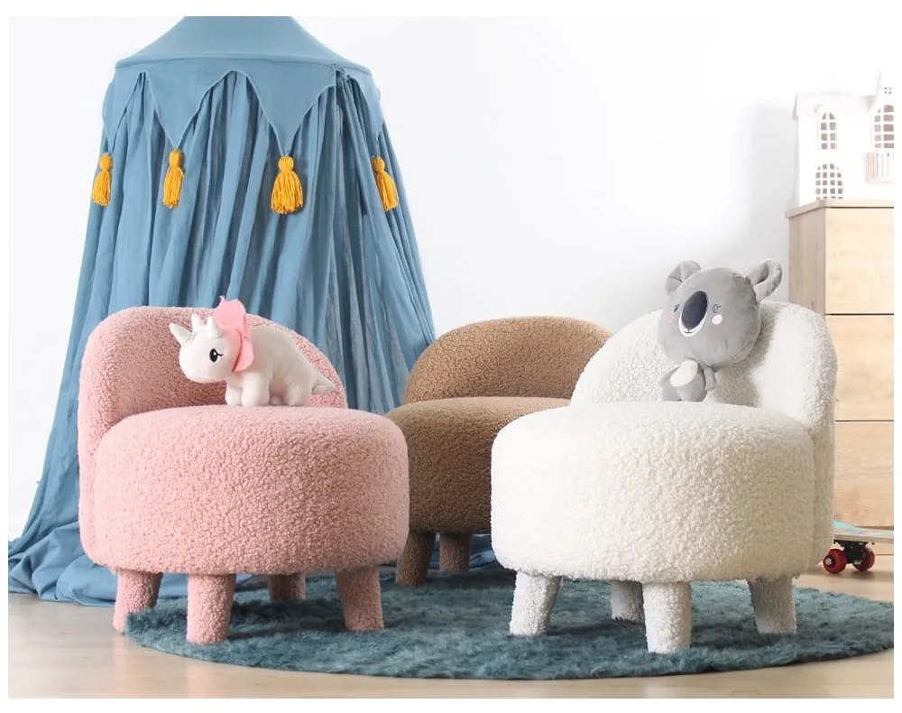 Barna buklé gyerek fotel Moouv – Artie