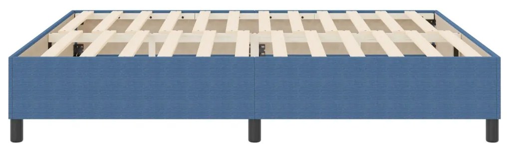 Boxspring Ágy Kék Szuper King Corduroy Szövet