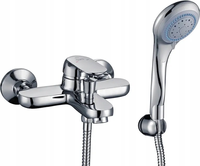 Egykaros fali kád-zuhany csaptelep Duro Oro króm