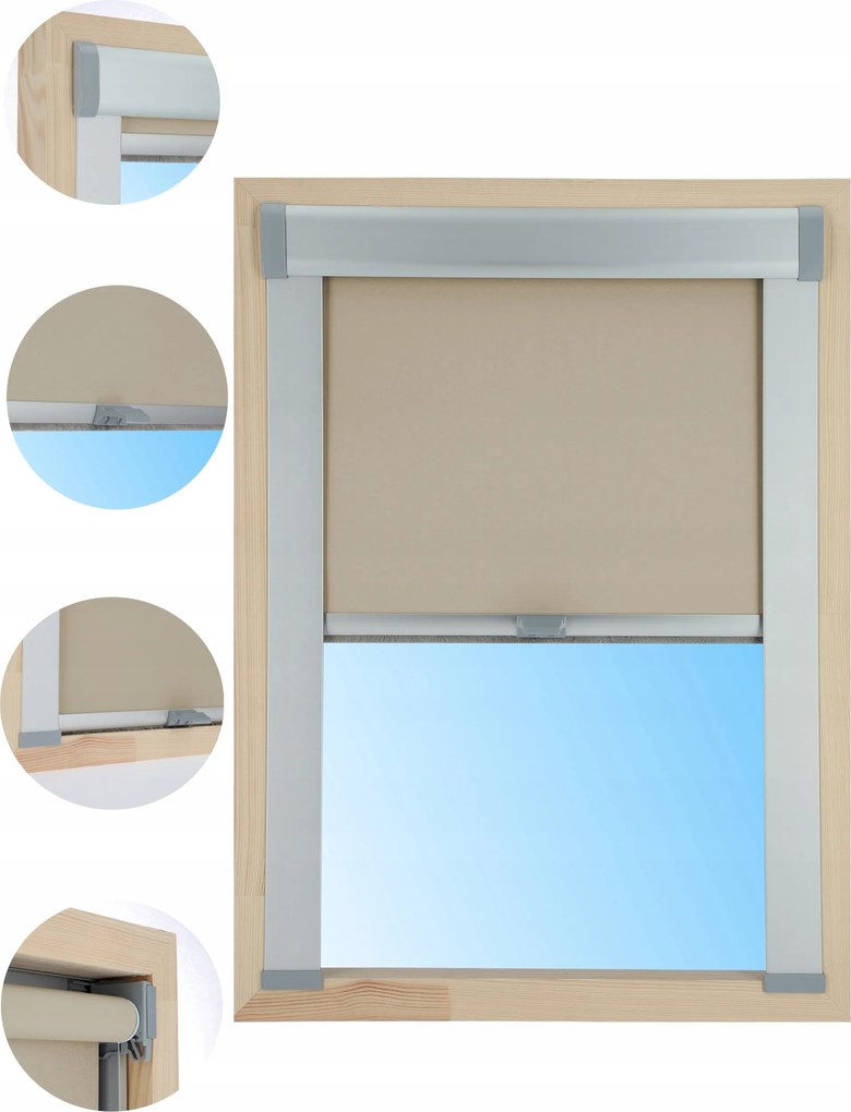 Tetőtéri redőny ablakra félsötétítő profil 78x118 cm Classic