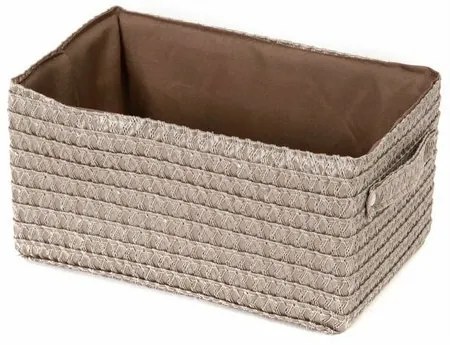 LILOU compactor tárolókosár, 23 x15 x 12 cm, taupe