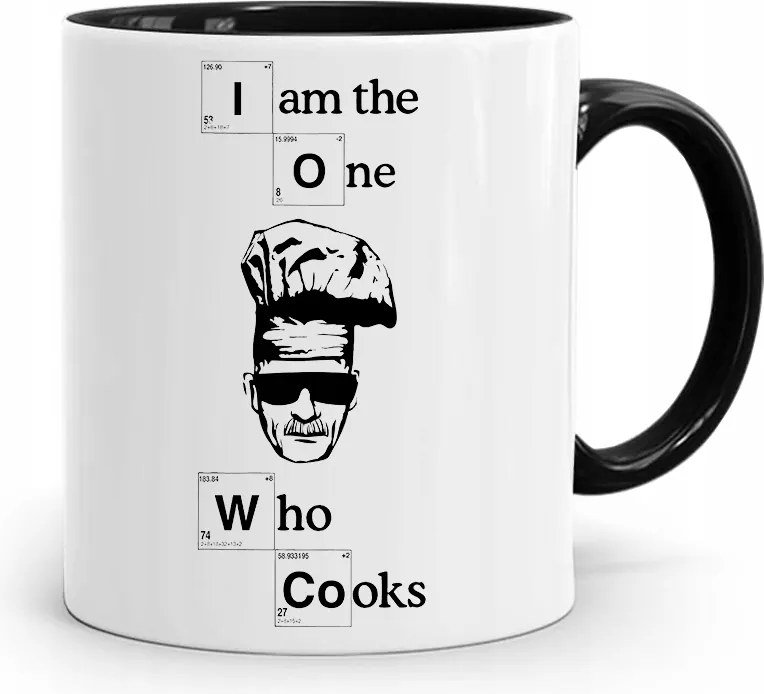 Fekete Bögre Szakácsnak I Am The One Who Cooks fényképes nyomtatással