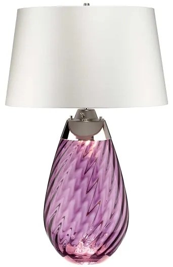 Elstead LENA-TL-L-PLUM-OWSS-LED Asztali lámpa LENA 1xE27/40W/230V 74cm rózsaszín/fehér