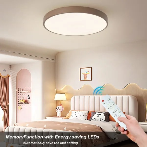 Brilagi - LED dimmelhető mennyezeti lámpa POOL LED/60W/230V 3000-6000K 60 cm barna+távirányító