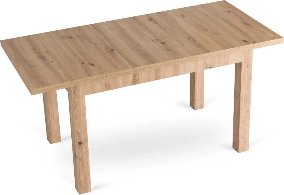 Kihúzható étkezőasztal 120–160 cm méretben, artisan tölgy színben SKUBI