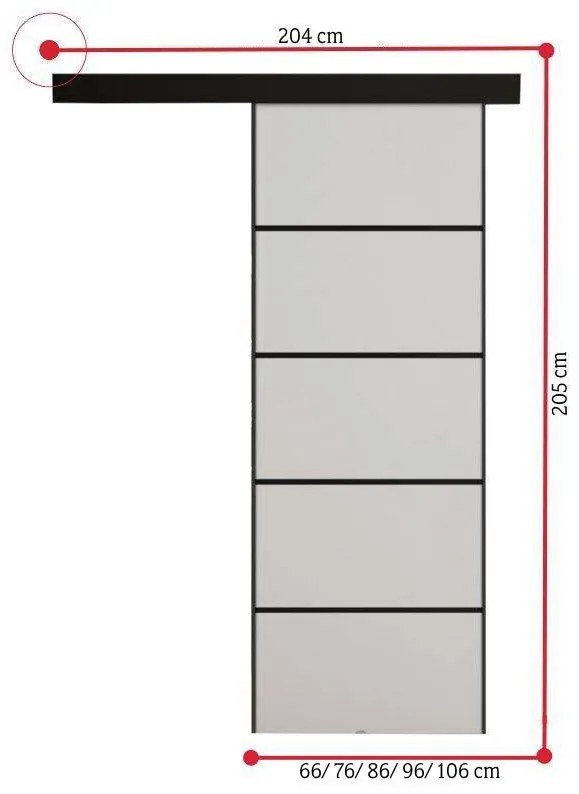 REMTA 70 tolóajtó, 70x205, tölgy sonoma