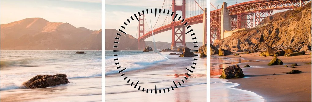 Kép - Golden Gate híd (órával) (90x30 cm)