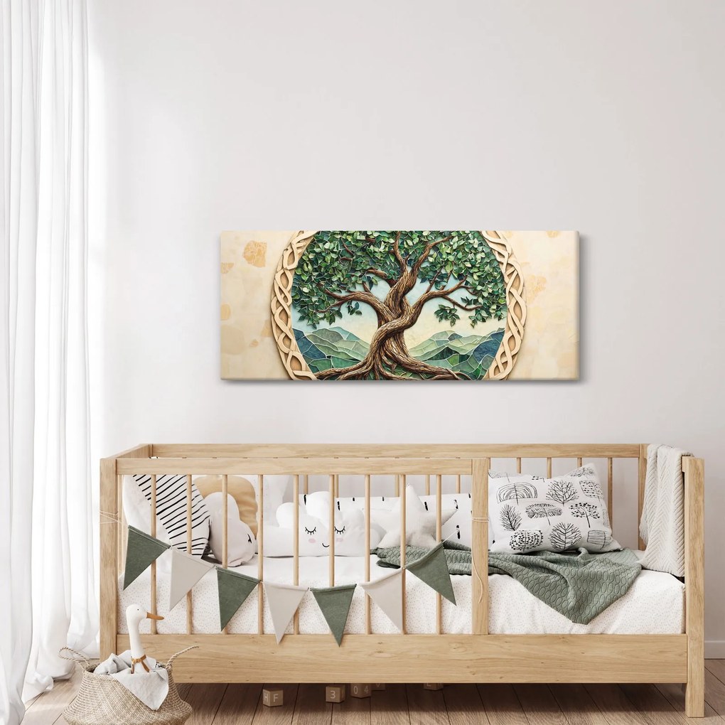 Kép – Fonott életfa (120x50 cm)