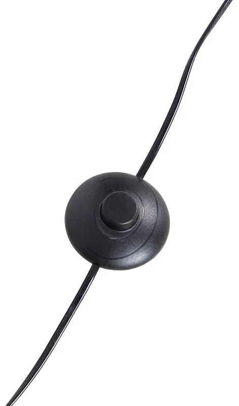 Háromlábú fekete lámpa vászon búrával bézs színben 45 cm - Tripod Classic