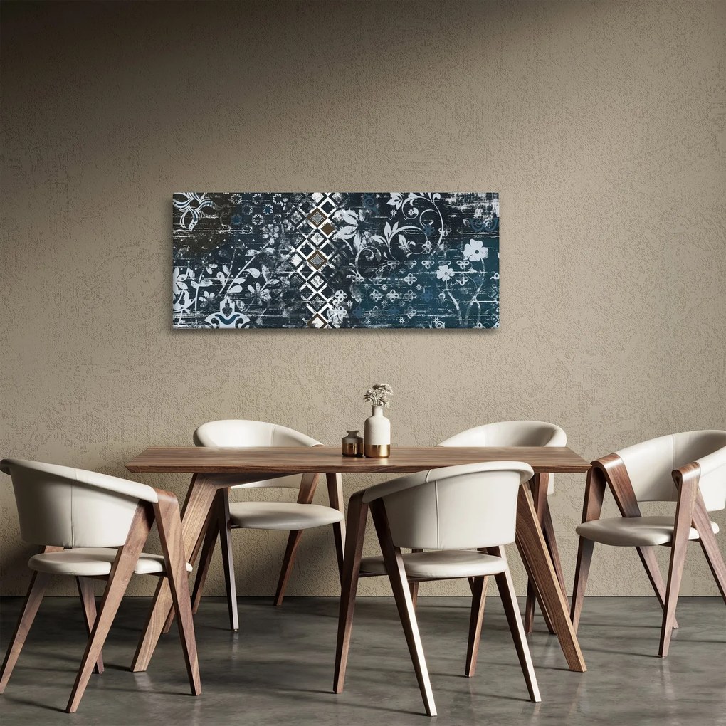 Kép virágos dekorációval (120x50 cm)