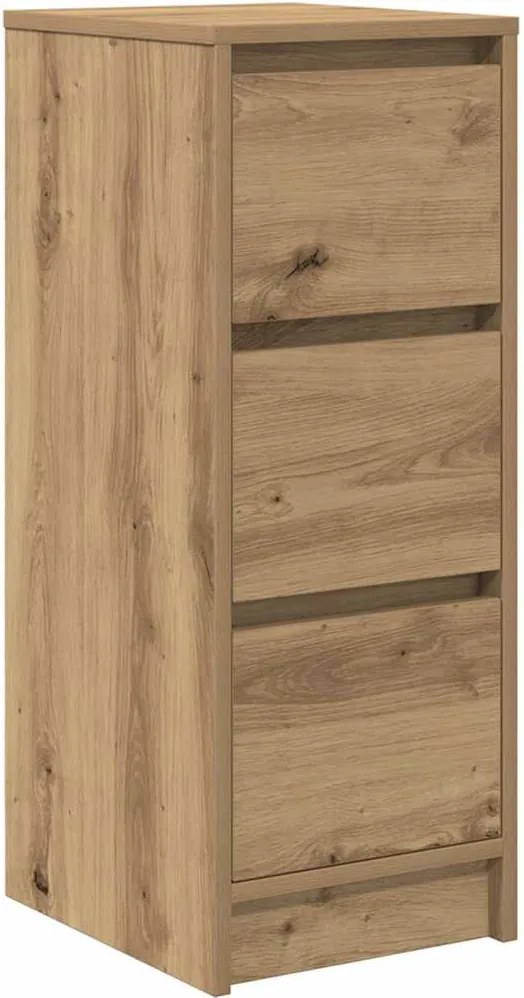 vidaXL kézműves tölgy színű szerelt fa tálalószekrény 29,5x34x76 cm