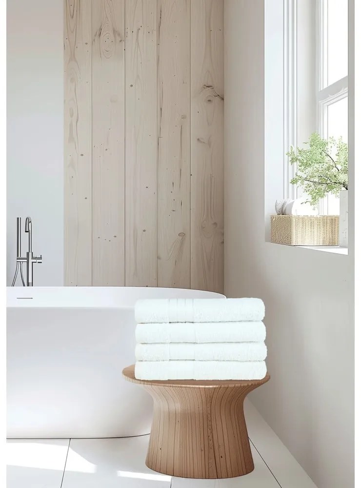 Fehér frottír pamut törölköző szett 4 db-os 50x100 cm – Good Morning
