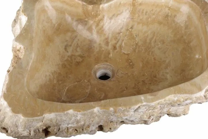 DIVERO Mosdókagyló természetes kő MERAN 45 x 35 cm