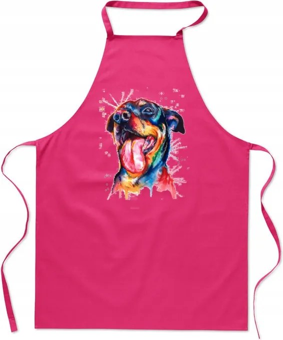 Konyhai Kötény Színes Rotweiller Kutya Divatos Nyomtatás